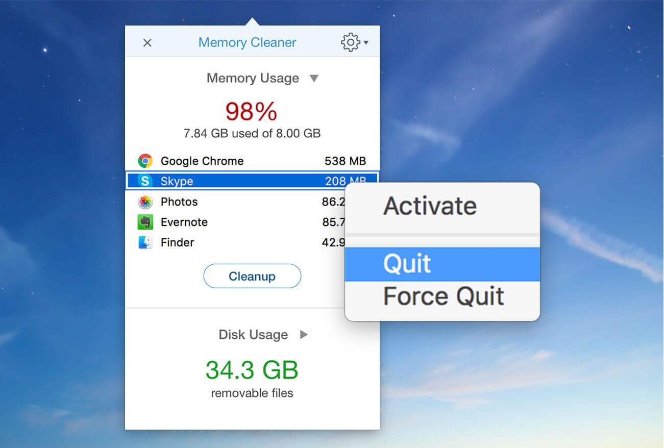 memory mac cleaner